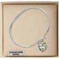 thumbnail image 3 of 7 inch Oval Eye Hook Bangle Bracelet w/ Confirmation Heart in Sterling Silver, 3 of 3