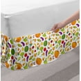 thumbnail image 2 of Fruits and Vegetables Bed Skirt, Colorful Fresh Farm Products Scattered on a Plain Background, Elastic Bedskirt Dust Ruffle Wrap Around for Bedding Decor, 4 Sizes, Multicolor, by Ambesonne, 2 of 2