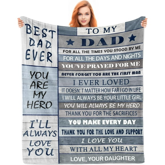 LHSHID Dad Gifts Blanket Gifts for Dad Dad Birthday Gift Birthday Gifts for Dad Dad Gifts from Daughter/Son Gifts for Dads Birthday Best Dad Ever Gifts Gifts for Dad Who Wants Nothing 30"x40"
