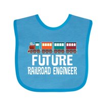 Inktastic Future Railroad Engineer Train Boys or Girls Baby Bib