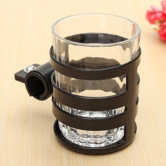 LOLIPPYY 2-Pack Stroller Cup Holder, Black Plastic Drink Holder for Bottles, Easy Install, Universal Fit for Baby Strollers