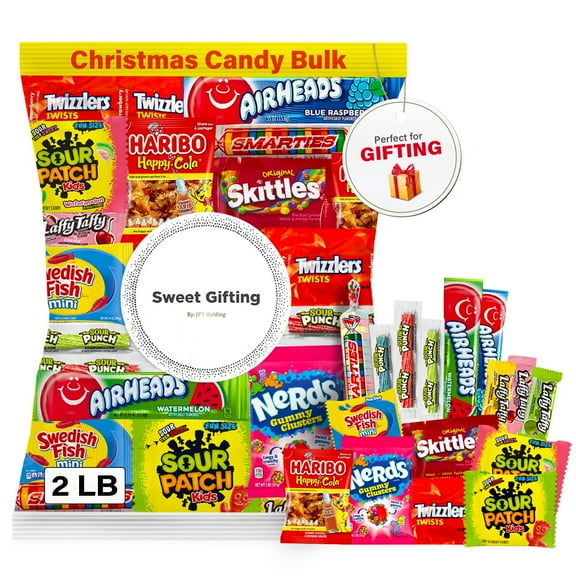 Assorted Candy Variety Pack - 2LB Mothers Day Bulk Candy Individually Wrapped - Candy Bags for Kids Birthday Party - Candy Bulk Assortment Pinata Stuffers - Mixed Candy Bags Party Favors