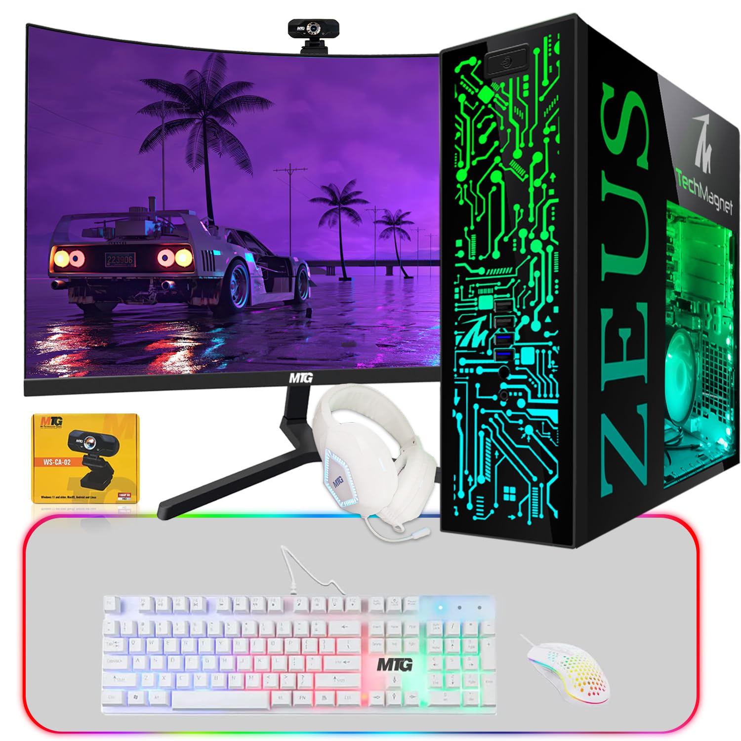 Restored TechMagnet Gaming Desktop PC,Intel Core i7 6th Gen,Zeus Pro 6 ...