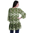 thumbnail image 4 of Moomaya Printed Georgette Shrug Ruffled Back Drop Hem Beach Cover Up For Women, 4 of 5