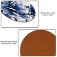 thumbnail image 5 of Plant Set of 6 Round Microfiber Leather Coasters, 11x11 cm/4.3x4.3 in, Drink Coasters for Home and Office, and Water Absorbent Cup Coasters, 5 of 6