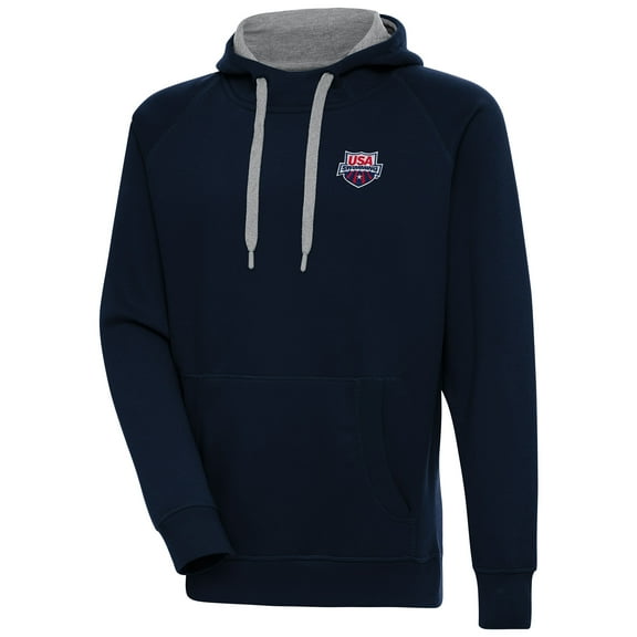 Men's Antigua  Navy USA Swimming Victory Pullover Hoodie