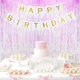 thumbnail image 4 of Banner de cumpleaños iiCheerful Decoración de fiesta en blanco y dorado, 4 of 9