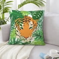 thumbnail image 6 of ZICANCN Decorative Throw Pillow Covers , Tiger Wildlife Animal Couch Sofa Decorative Knit Pillow Covers for Living Room Farmhouse 12"x12", 6 of 8