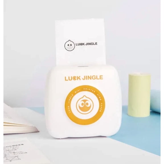 RHEA- Luck Jingle Pocket Mini Printer Bt Wireless Thermal Printer Android Ios White