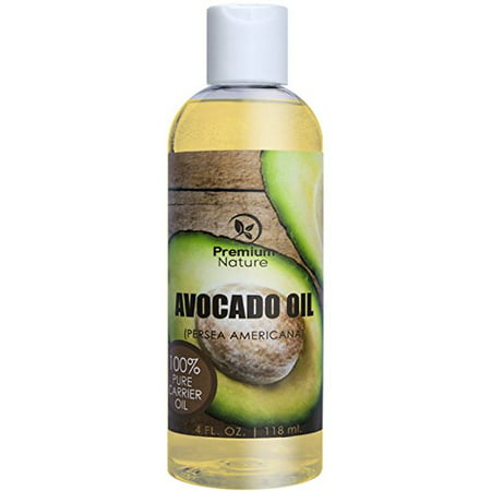 Avocado Oil,Natural Carrier Oil 4 oz, Rich In Protein, Amino Acids & Vitamins A, D & E, Prevents Aging, Treats Dry, Irritated & Acne Prone Skin - By Premium