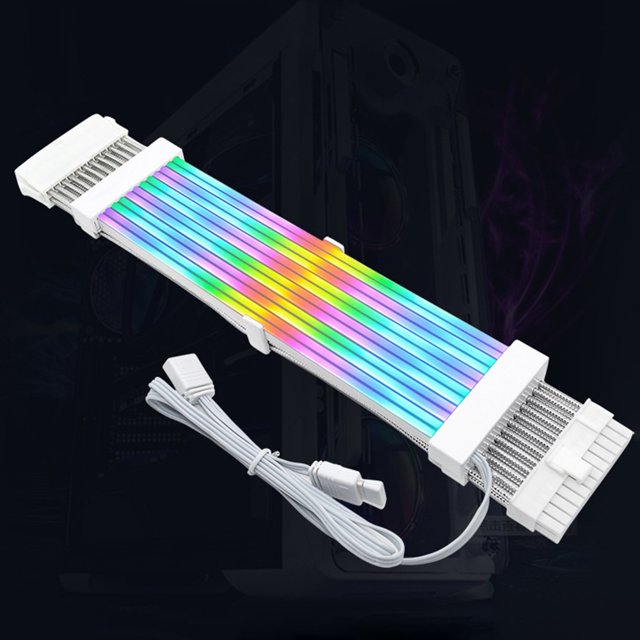 Línea de neón ARGB Módulo de PC de cable de extensión de fuente de alimentación flexible para fuente de alimentación (2 * 8 pines)