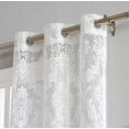 thumbnail image 2 of Lisa Knitted Lace Curtain Medallion Design with Scalloped Bottom (38" W x 84" L, Ivory), 2 of 3