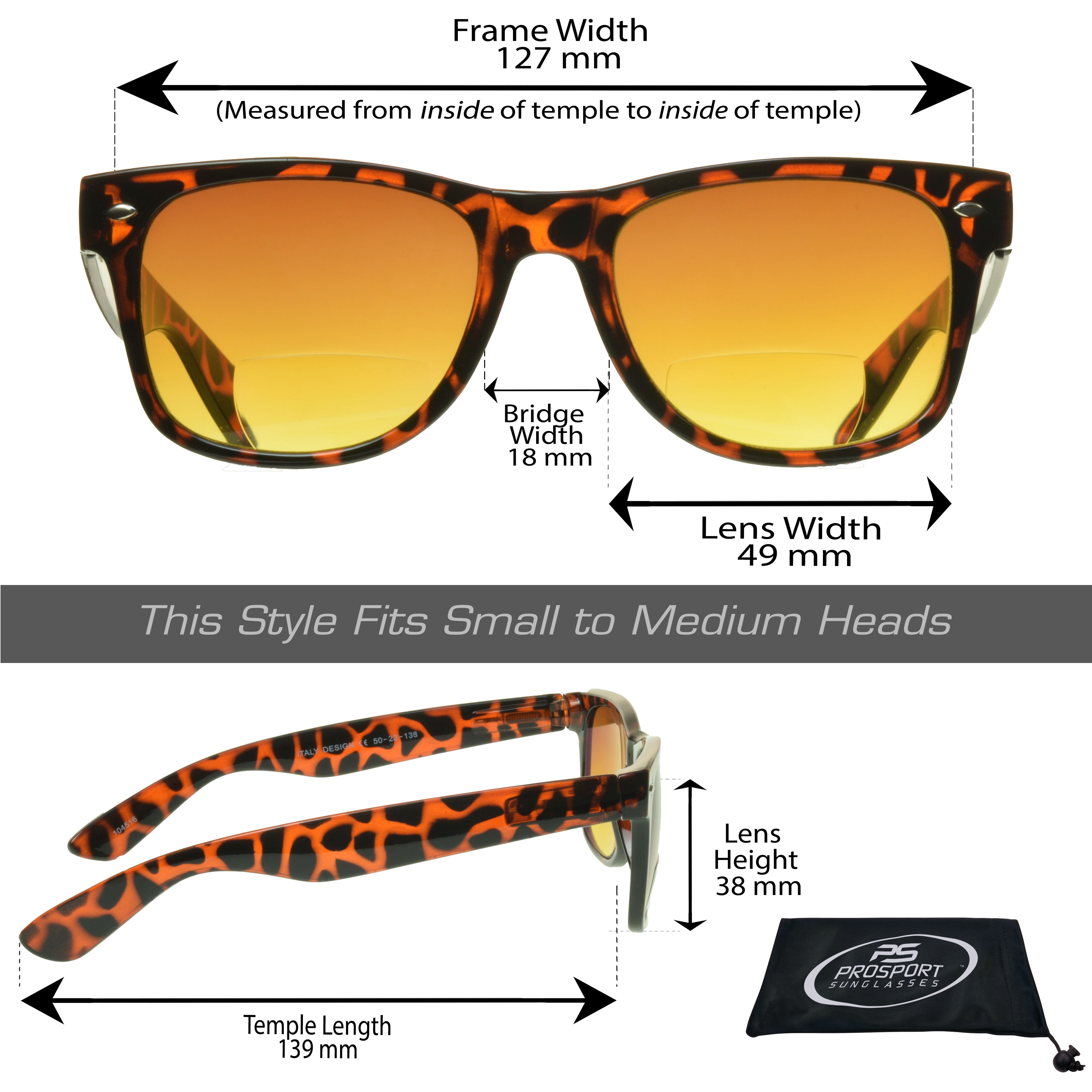 proSPORT BIFOCAL Sunglass Reader Horn Rimmed Men Women Smoke & Blue Light Blocker