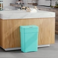 thumbnail image 2 of YRLLENSDAN Kitchen Trash Can 13 Gallon Bathroom Trash Can with Lid Automatic Trash Can Touchless With Motion Sensor ABS Plastic Trash Bin for Bedroom Garbage Can 2 pack,Teal, 2 of 7