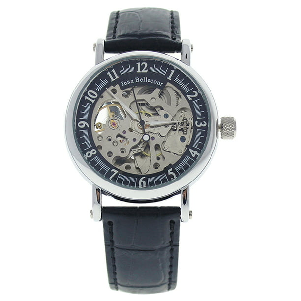 Preschool Cordelia Omit REDH2 Silver/Black Leather Strap Watch by Jean Bellecour for Men - 1 Pc  Watch - Walmart.com