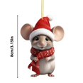 thumbnail image 3 of GERsome Christmas Ornaments, Faux Acrylic Animal Crafts Xmas Mouse Hanging Decor for Christmas Tree, Cute Christmas Tree Wreath Decor for Home Party Supplies, 3 of 5