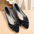 thumbnail image 2 of Flats for Womens Pointed Toe Ballet Flats with Bow Comfortable Knit Dressy Flats, 2 of 8