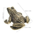 thumbnail image 2 of GOOHOCHY Brass Frog Figurine for Home Decor Golden Tea Pet Adornment Compact Size 2.5 x 1.5 x 1 Inches, 2 of 8