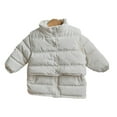 thumbnail image 2 of AJZIOJIRO Kids Baby Toddler Boys Girls down Puffer Jacket，Autumn Winter Warm down Coat +Thick Warm Vest Outwear Two Piece Set Toddler Medium Length Cotton Snowsuit Jacket for 1-6Y, 2 of 6