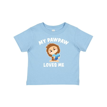 

Inktastic Cute Bigfoot My Pawpaw Loves Me Gift Baby Boy T-Shirt