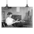 thumbnail image 2 of Print: Mary Texanna Loomis, Seated, With Her Radio Apparatus In Her Radio, 2 of 4