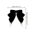 thumbnail image 2 of INSPIRE CHIC Women's Retro Velvet Ribbon Bow Tie Brooch Necktie Pre-Tied Big Bowknot Brooch Pin, 2 of 5