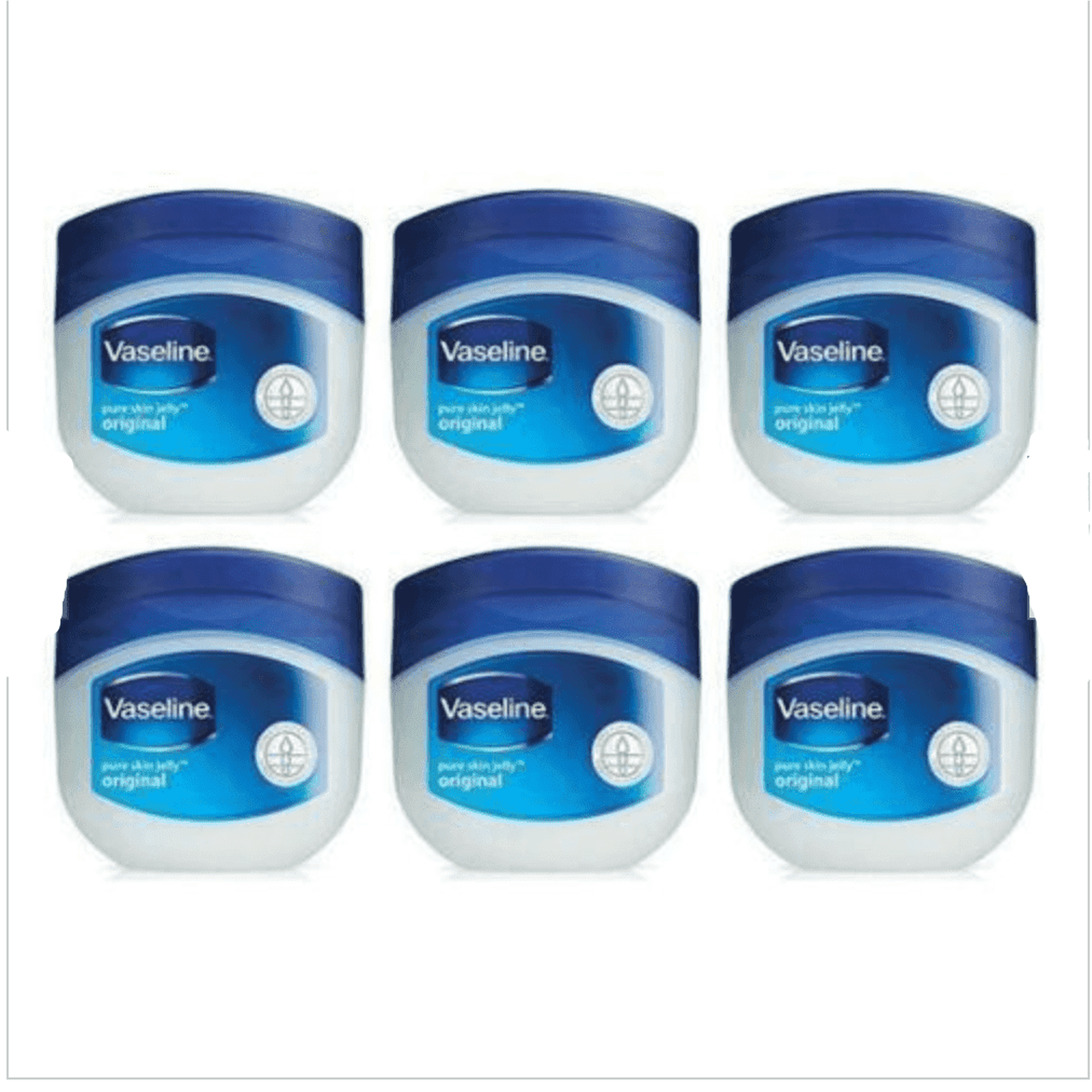 6PK Mini Vaseline Balm 100% Petroleum Jelly Original Vaseline Skin Protecting Jelly Original Lip Therapy