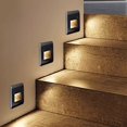 thumbnail image 4 of Luces empotrables LED para escaleras y pared 3 piezas 1.5 W 3000 K luz cálida interior exterior jardín cocina zócalo patio, 4 of 8