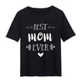 thumbnail image 2 of Dujiujun Best Mom Women Top Decorative Perfect Gifts Polyester Short Sleeve Tee Top for Summer, 2 of 8