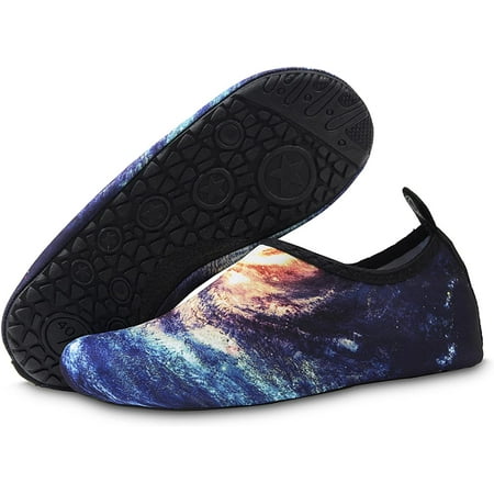 

Womens and Mens Water Shoes Quick-Dry for Beach Swim Surf Starry Purple (36-37)