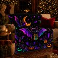 thumbnail image 3 of Whimsical Bat Holding Box, Festive autumn celebration Scene, Warm Flannel Blanket for Living Room and Bedroom with Detailed Artwork, Art Lovers autumn celebration Gift, Fantasy Home Decor, 3 of 9