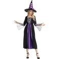 thumbnail image 5 of Halloween Witch Costume for Women, Halloween Gothic Witch Dresses for Fancy Dress Party Purple XL, 5 of 7