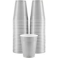 thumbnail image 2 of PYYNA-Disposable Cups, Silver 18-Ounce Plastic Party Cups, Strong and Sturdy for Wedding, Christmas, Halloween, 50 Pack, 2 of 4