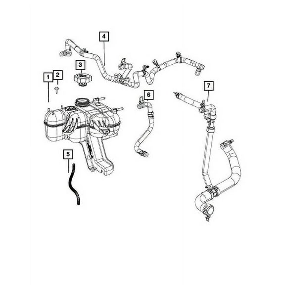 New Genuine Mopar Bottle Coolant Recovery OE 68244088AA