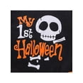 thumbnail image 5 of Franhais Infant Baby Halloween Romper, Long Sleeves Round Neck Cartoon Letter Skull/Bat Print Jumpsuit, 5 of 9