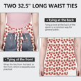 thumbnail image 6 of Red Strawberry Plants White Pattern Apron-Garden Aprons for Women with Pockets-Cotton Linen Waterproof Kitchen Cooking Gardening Aprons Adjustable for Kitchen,Cooking,BBQ and Salon 33x27 Inch, 6 of 7