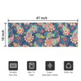 thumbnail image 5 of Bohemian Retro Floral Non-Slip Entryway Door Mat,Boho Indoor Decor Durable Low Plush Door Mat,Washable Welcome Rug for Patio Hallway Home Decor 16x47 Inches, 5 of 7