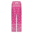 thumbnail image 4 of Bandana Pattern Pajama Pants Comfortable Elastic Waist Pajamas Fashion Sleepwear Bottoms Plus Size Homewear, 4 of 6