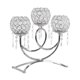 thumbnail image 2 of Candelabros de Cristal Candelabros Soporte de Luz de Té Puente de Arco 3 Brazos Candelabro de Cristal para La Cena Decoración de Halloween Inauguració , Plata B-plata Baoblaze Portavelas de cristal, 2 of 7