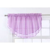 Stylemaster Elegance Sheer Voile Ascot Valance, 60" x 24”, Lilac