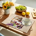 thumbnail image 5 of Placemats Set of 4, Wine Cask Place Mats Retro Farmhouse Grape Tablemats Washable Placemat Table Decoration for Kitchen Table Dinner Party Home Decor Indoor Outdoor 13x19 Inch, 5 of 9