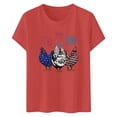 thumbnail image 3 of Blouses for Women Dressy Casual Independence Day Printed Short Sleeve Crew Neck Features: Refreshing Breathable Resistant Daily Red Workout Tops Sizes 2XL, 3 of 3