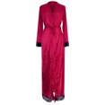 thumbnail image 6 of Satin Pajama Nightgown Robe for Women Lace Trim Bell Long Sleeve Plus Size Sleepwear Night Dress Robe with Belt (3X-Large, Red), 6 of 6