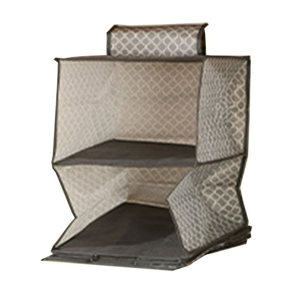 JOGZMZ Multi-Layer Organizer Hanging Bag Closet Clothes Shoes Hat Organizer Hanging Bag Foldable Display Hanger, 27.55*11.81*5.9in