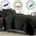 thumbnail image 2 of Kamas 5 Piece Solids Solid Oversized Queen Dark Grey Duvet Cover Set 100% Egyptian Cotton 600 Thread Count with Zipper & Corner Ties Luxurious Quality, 2 of 3
