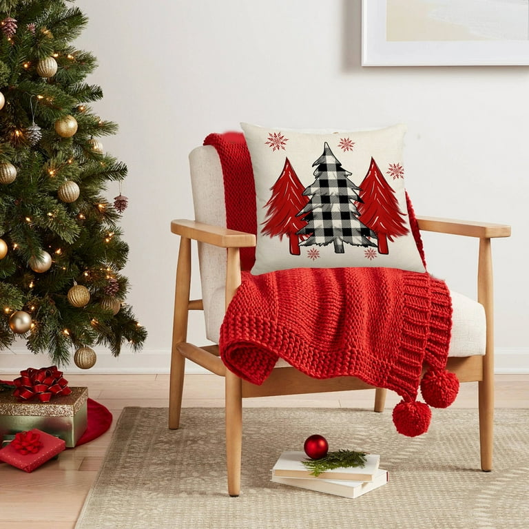 Christmas Pillow Covers 18 x 18 Inch Christmas Home Pillow Cases