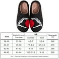 thumbnail image 4 of Pantuflas para parejas  pantuflas acogedoras y cálidas y esponjosas para mujeres y hombres (negro 44-45), 4 of 7