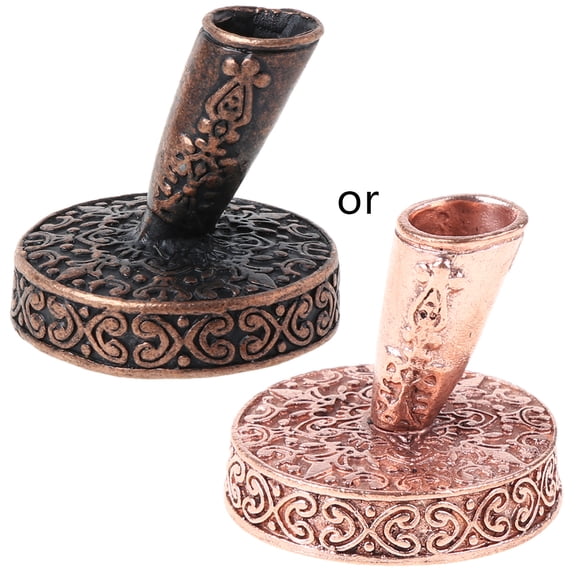 UNTERING Dip Pen Holder Vintage Metal Round Feather Dip Pen Holder Insertion Pens Organizer for Home Bedroom Living Room Desktop Decoration Tool
