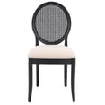thumbnail image 6 of SAFAVIEH Couture Karlee Classic Linen Solid Dining Side Chair, Black/Beige (Set of 2), 6 of 15