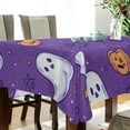thumbnail image 4 of Yayeee Tablecloths for Rectangular Tables 60 x 120 inch Party Table Cover, Halloween Purple Ghosts, 4 of 6